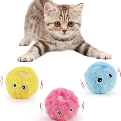 Chirping Catnip Toy Balls, Interactive Cat Kicker plush Toy for Indoor Cats Exercise