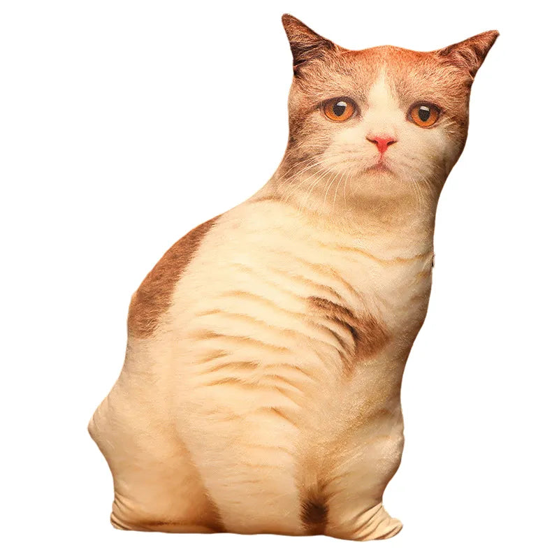Creative 3D Simulation Cat Pillow Plush Toy