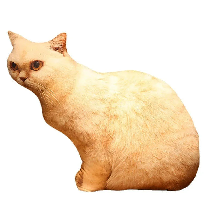Creative 3D Simulation Cat Pillow Plush Toy