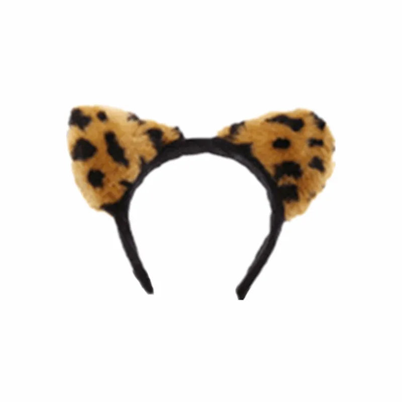 Brown Leopard hair band