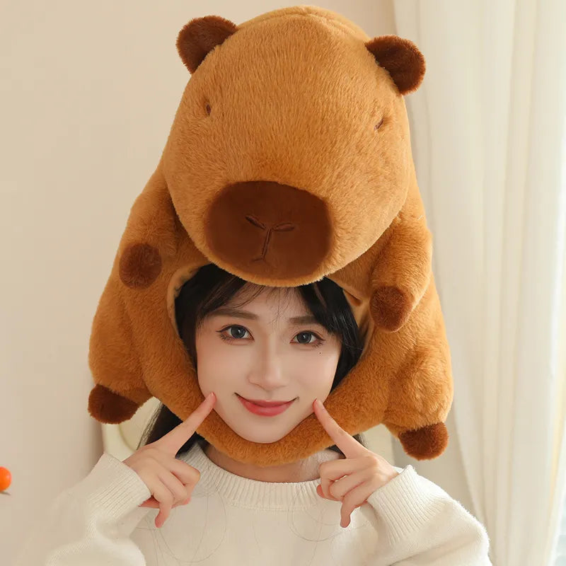 Capybara Hat Plush Toy, Capibara Stuffed Animals for Birthday Gifts Party Decoration