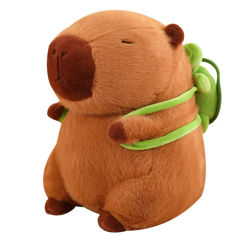 Capybara Plush Toy, with Turtle Backpack, Cute Capybara Stuffed Animals