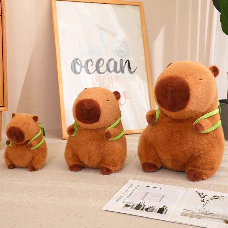 Capybara Plush Toy, with Turtle Backpack, Cute Capybara Stuffed Animals