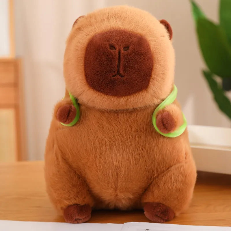 Capybara Plush Toy, with Turtle Backpack, Cute Capybara Stuffed Animals