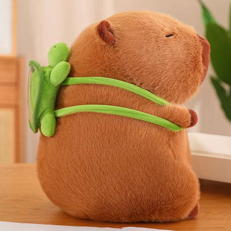 Capybara Plush Toy, with Turtle Backpack, Cute Capybara Stuffed Animals