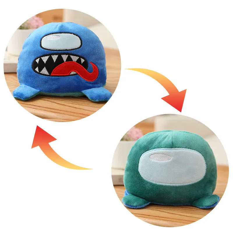 Dark and dark green_ Reversible Plushie Toys