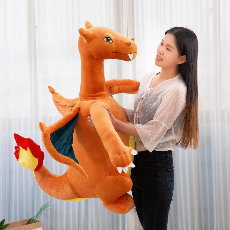 Evil Winged, fire-Breathing Dragon Stuffed Animal Dinosaur Plush Toys(Orange)