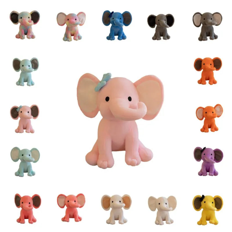 6 Pcs Elephant Stuffed Animals 9.8 Inches Soft Plush Toys Birthday gift