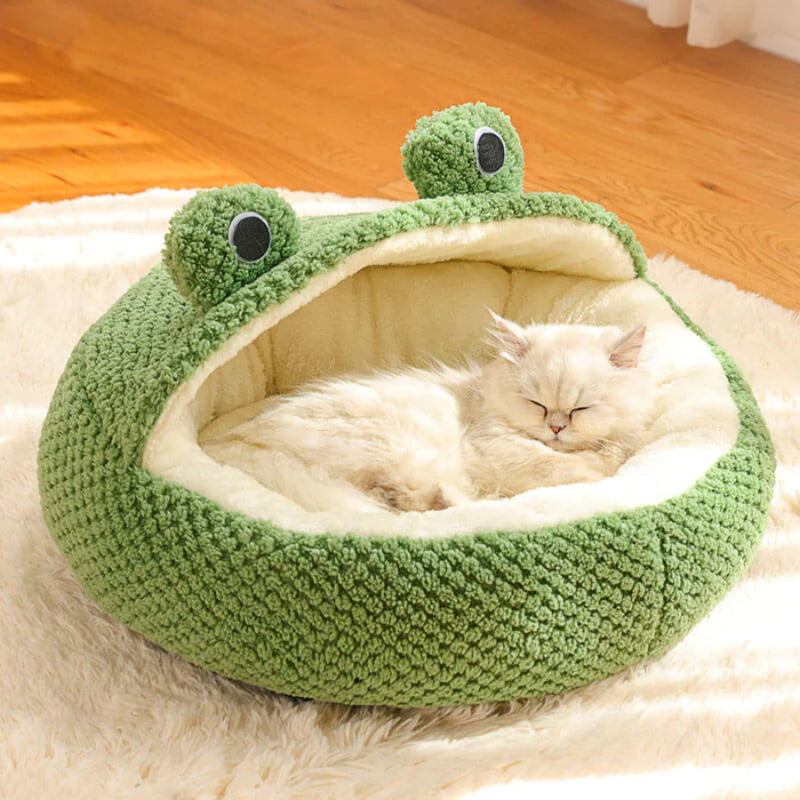 Frog Shape Pet Bed Cat Cave