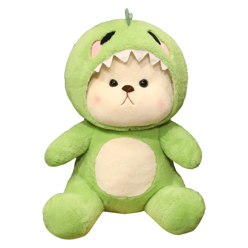 Cartoon Plush Cross-Dressing Teddy Bear Plush Toy, Cute Teddy Bear with Removable hat