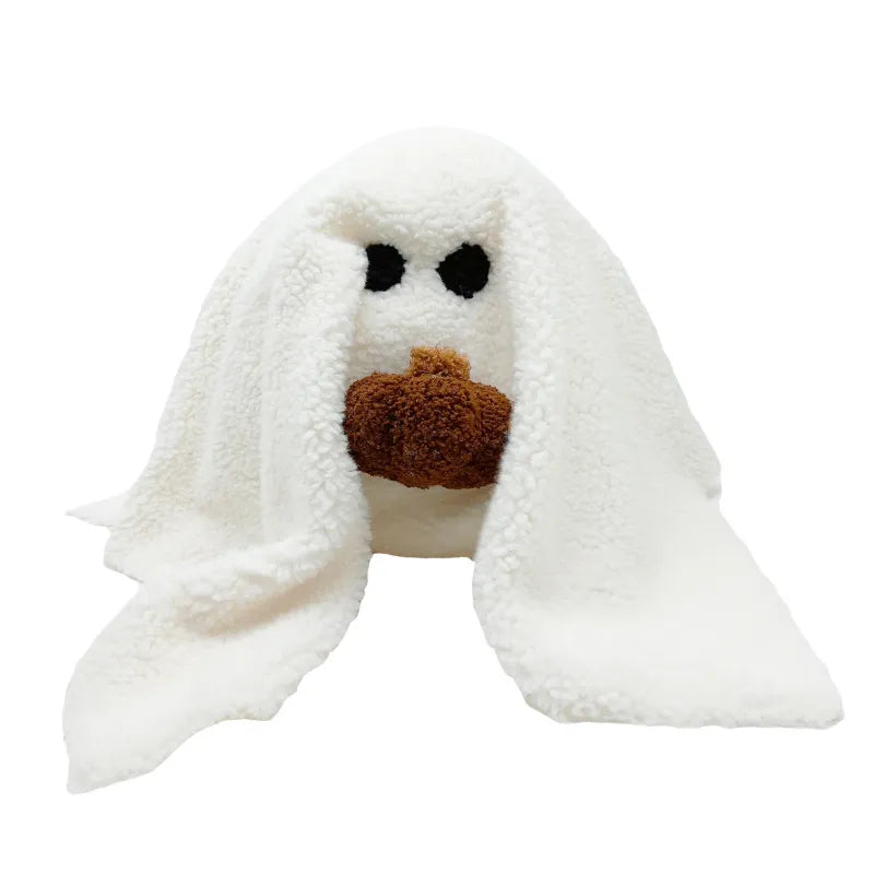 Gus The Ghost with Pumpkin Pillow, Stuffed Halloween Plushies Toy Gift