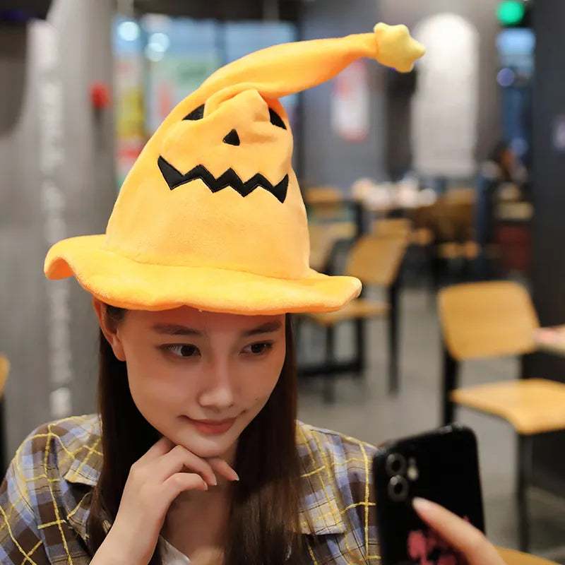 Halloween Electric Swinging Pumpkin Hat plush toy