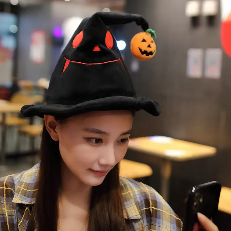 Halloween Electric Swinging Pumpkin Hat plush toy