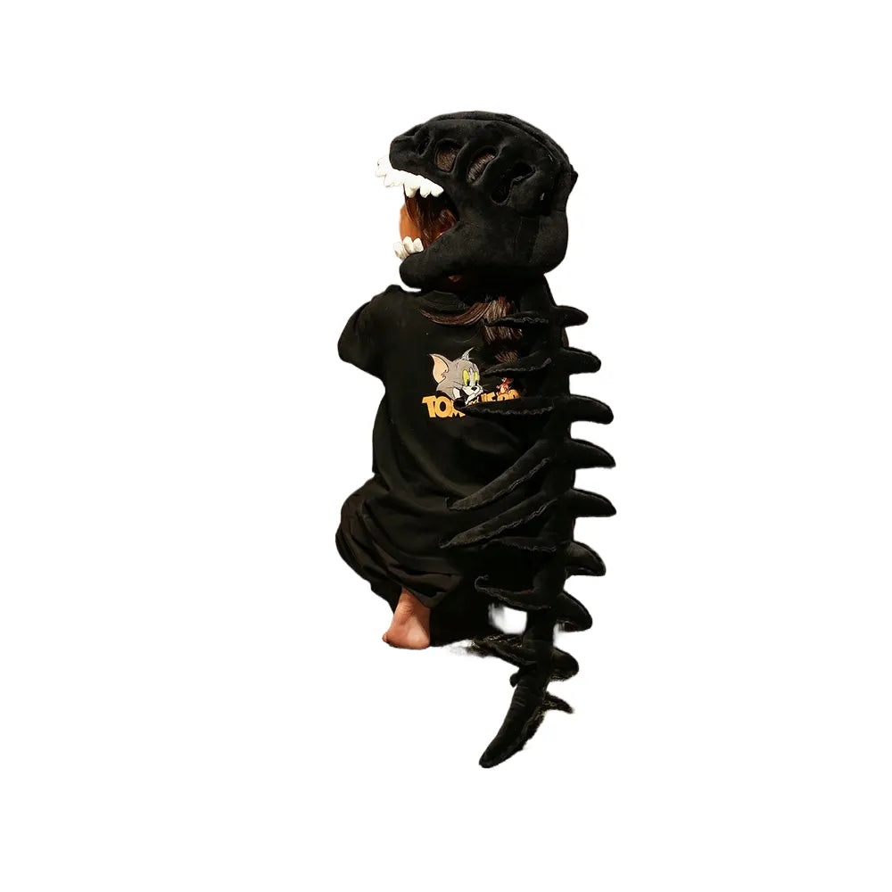 Realistic dinosaur skeleton costume, funny Halloween dinosaur stuffed animal
