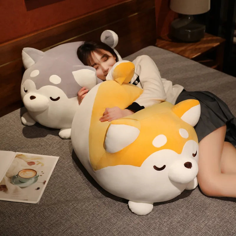 Husky Stuffed Animal Plush Pillow, Fat Huskie Soft Toys