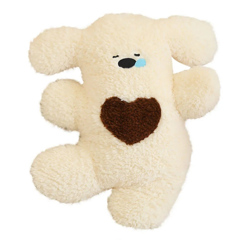 Love happy dog stuffed animal white