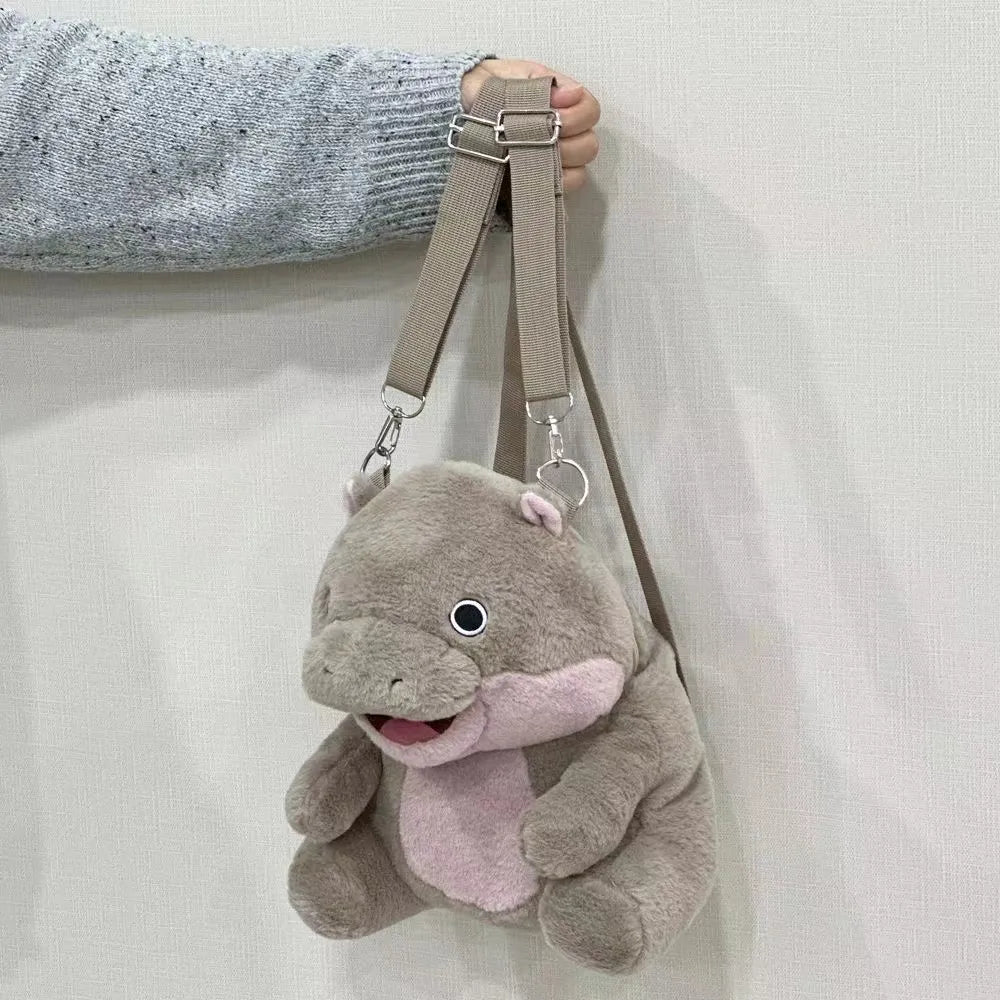 Moo Deng Hippo Plush toy, Cute Pygmy Hippopotamus Stuffed Animal for Kids and Adults