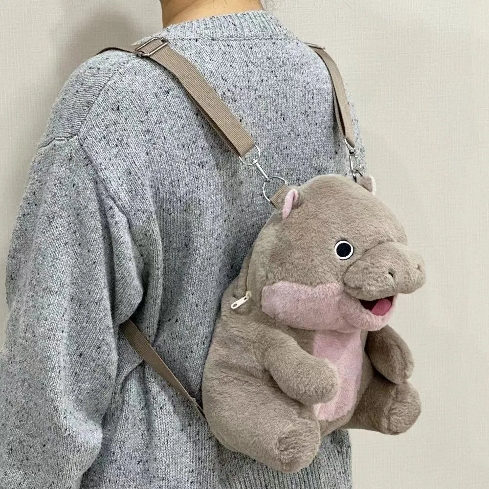 Moo Deng Hippo Plush toy, Cute Pygmy Hippopotamus Stuffed Animal for Kids and Adults