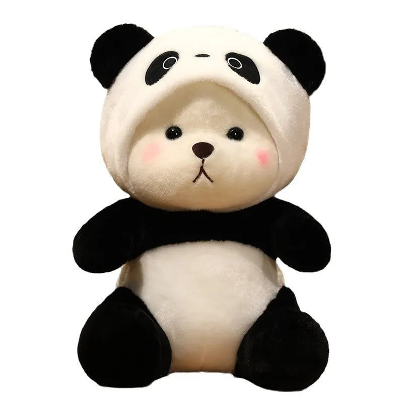 Cartoon Plush Cross-Dressing Teddy Bear Plush Toy, Cute Teddy Bear with Removable hat