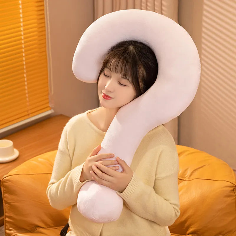 Funny Question Mark Shaped Travel Neck Pillows, 21.7"