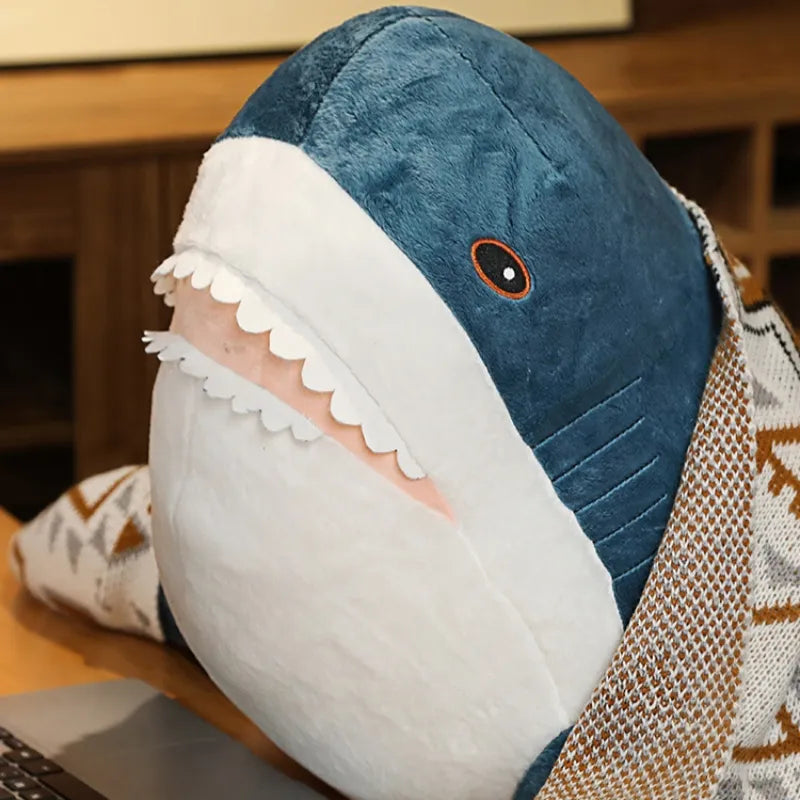 Giant Rainbow Shark Stuffed Animal Pillow Baby Shark Plush Toy, 63in