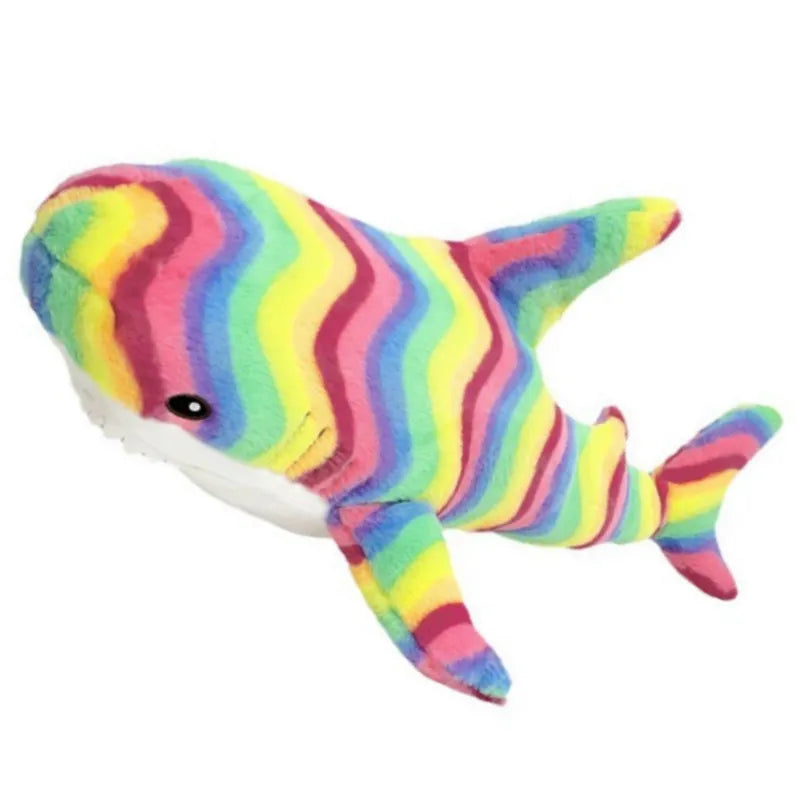 Giant Rainbow Shark Stuffed Animal Pillow Baby Shark Plush Toy, 63in