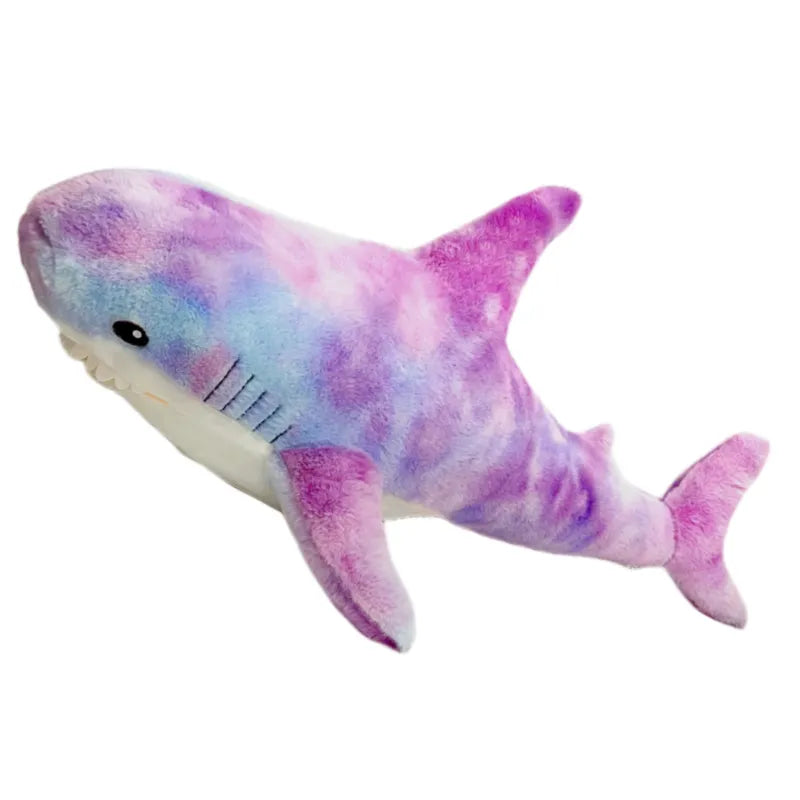Giant Rainbow Shark Stuffed Animal Pillow Baby Shark Plush Toy, 63in