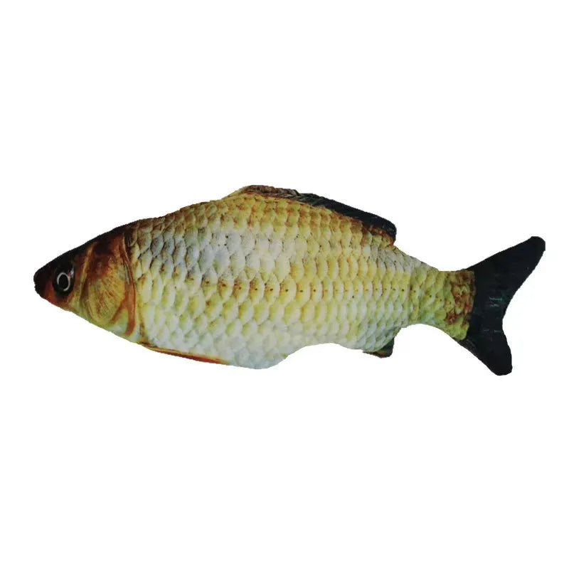 Simulation electric fish plush toy yellow crucian carp