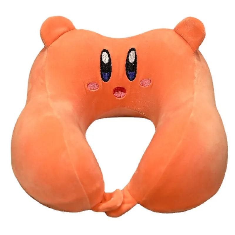 Cute animal memory foam U-shaped pillow plush toy airplane office travel pillow double hump structure