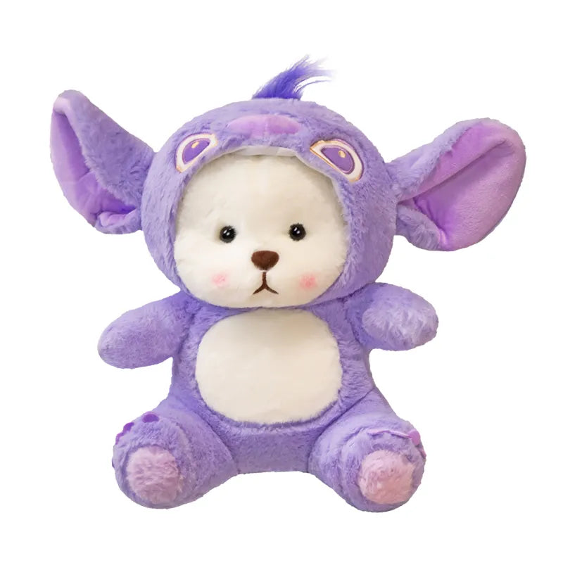 Cartoon Plush Cross-Dressing Teddy Bear Plush Toy, Cute Teddy Bear with Removable hat