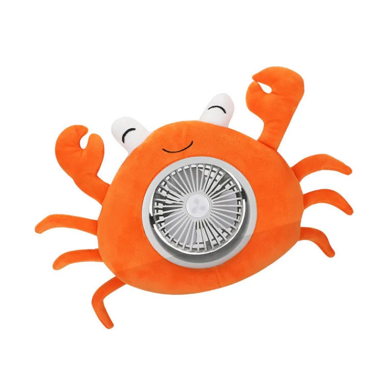 animal fan plush toy orange crab