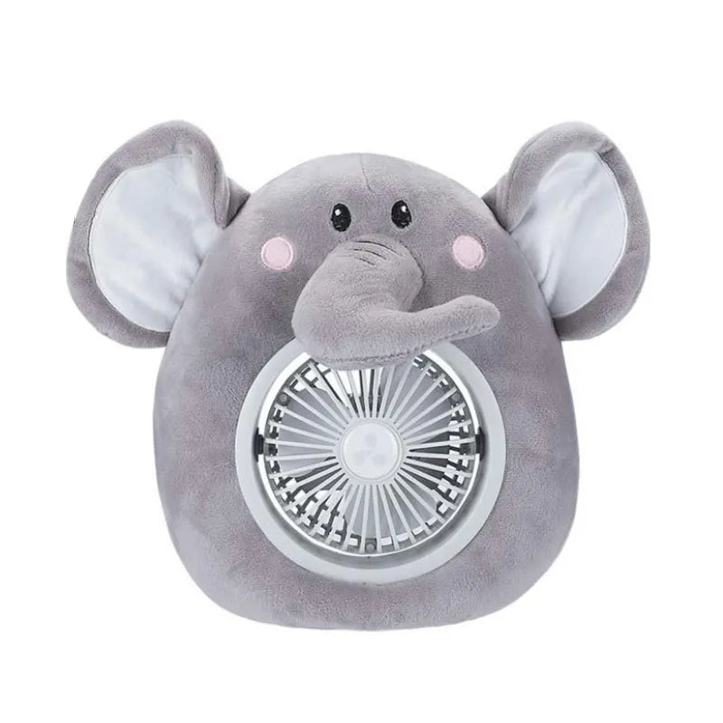 animal fan plush toy gray elephant