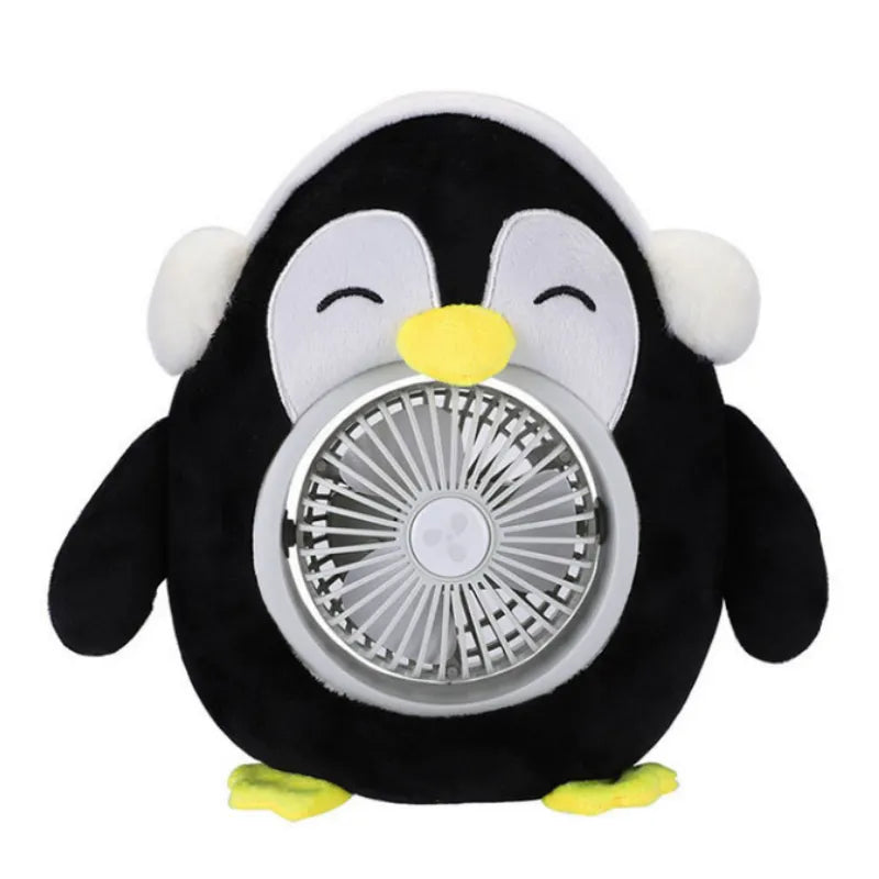 animal fan plush toy black penguin