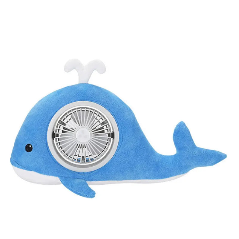 Cartoon animal USB charging fan plush toy