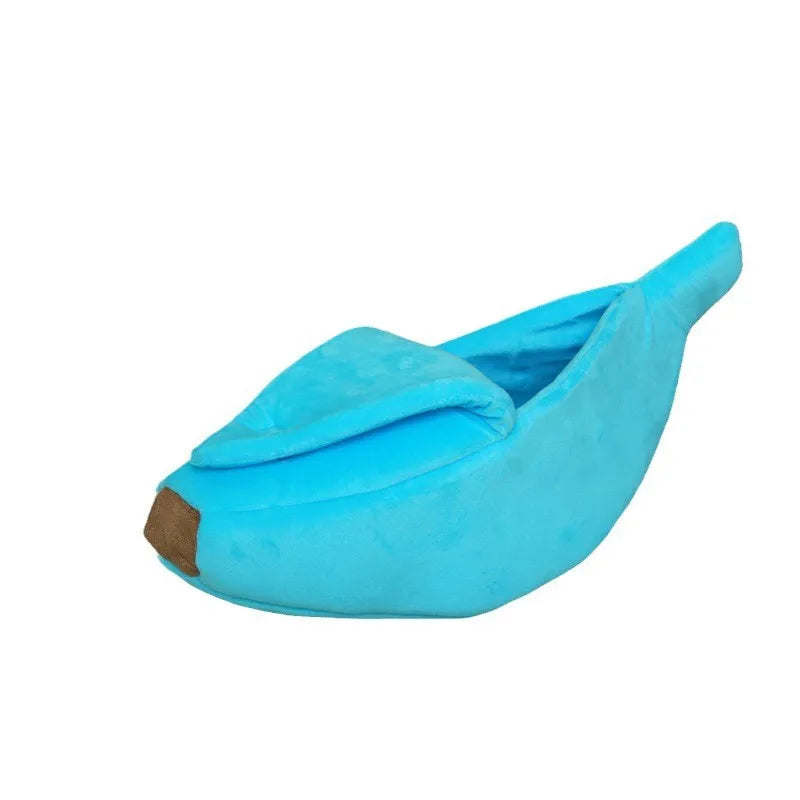 Banana Shaped Cat Bed, Warm Soft Pet Bed Suitable for Cats, Rabbits and Puppies