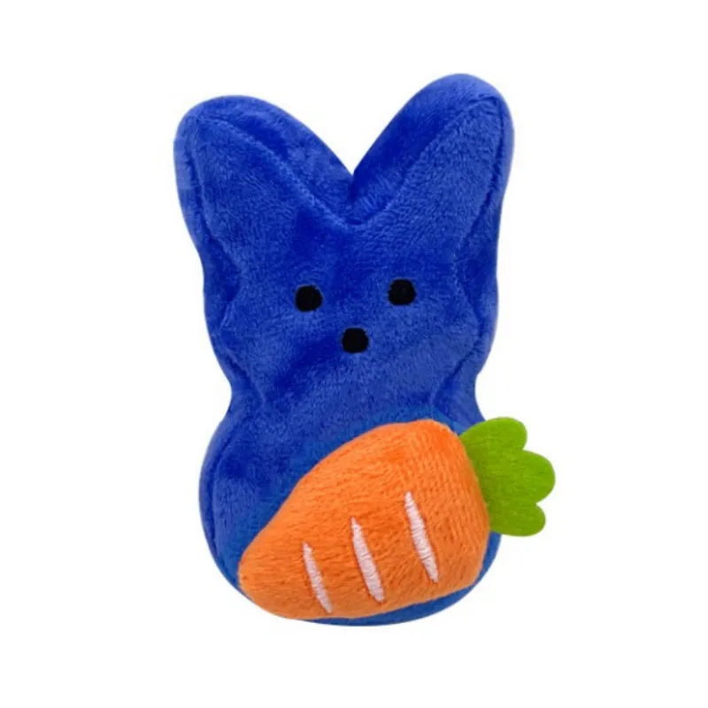 Easter Bunnies with carrot plush toy, 4.7 inches