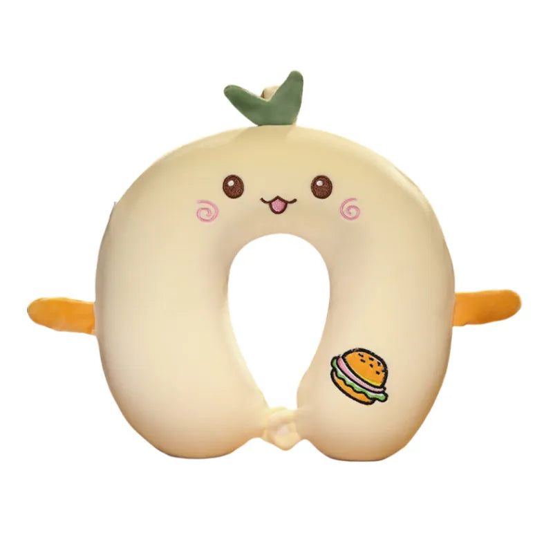 burger U-shaped neck pillow