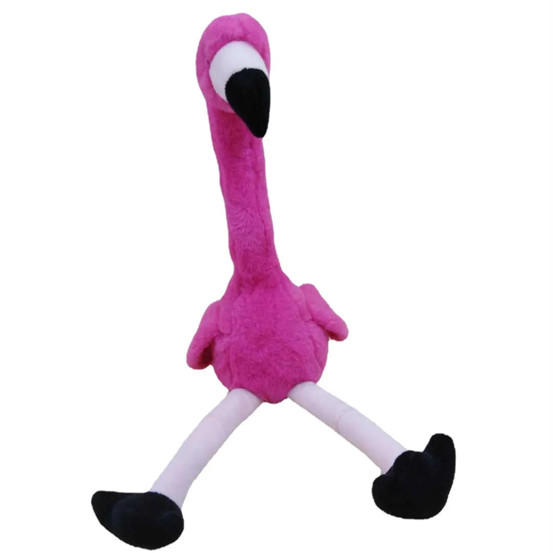 The long-neck sitting flamingo electric plush toy will repeat and turn its neck, purple