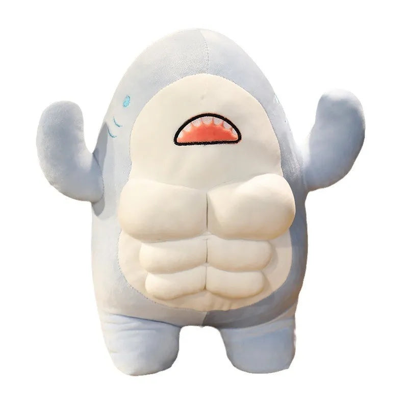 3D Muscle Shark Plush Toy, Muscle animal series plush toys