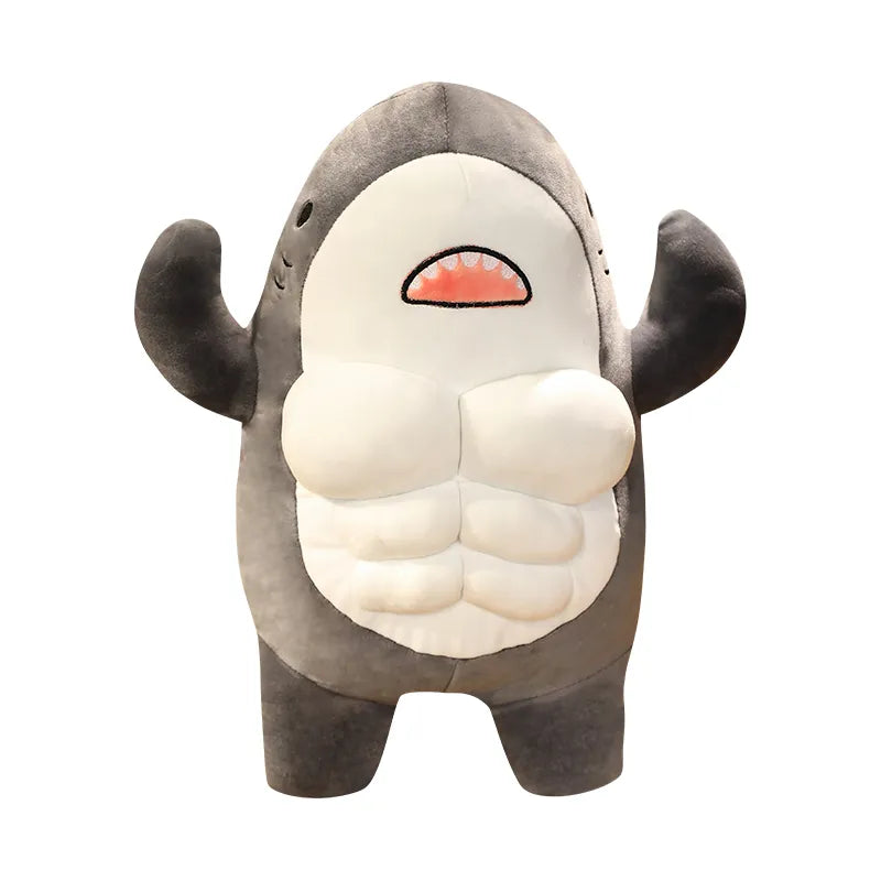 3D Muscle Shark Plush Toy, Muscle animal series plush toys