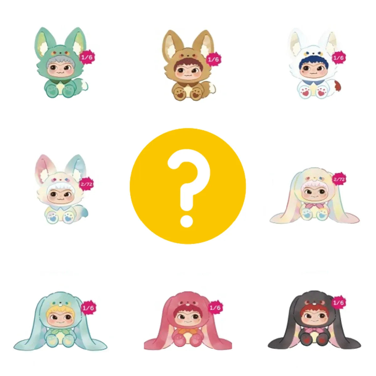 Wakuku Fuzzy Trendy Fun Party Series Plush Blind Box