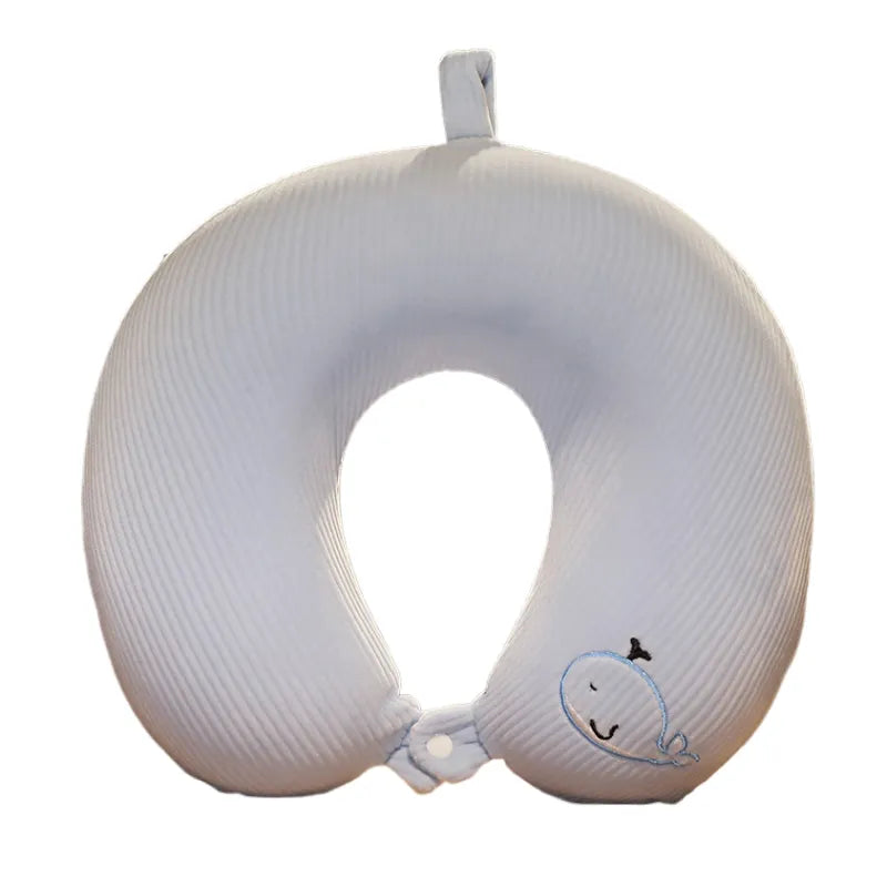 whale U-shaped neck pillow