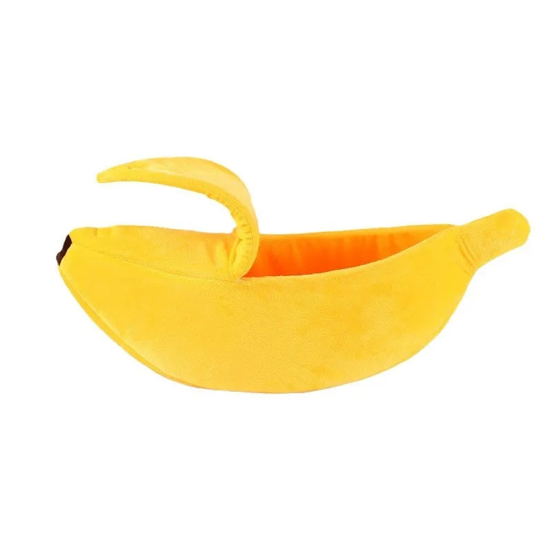 Banana Shaped Cat Bed, Warm Soft Pet Bed Suitable for Cats, Rabbits and Puppies