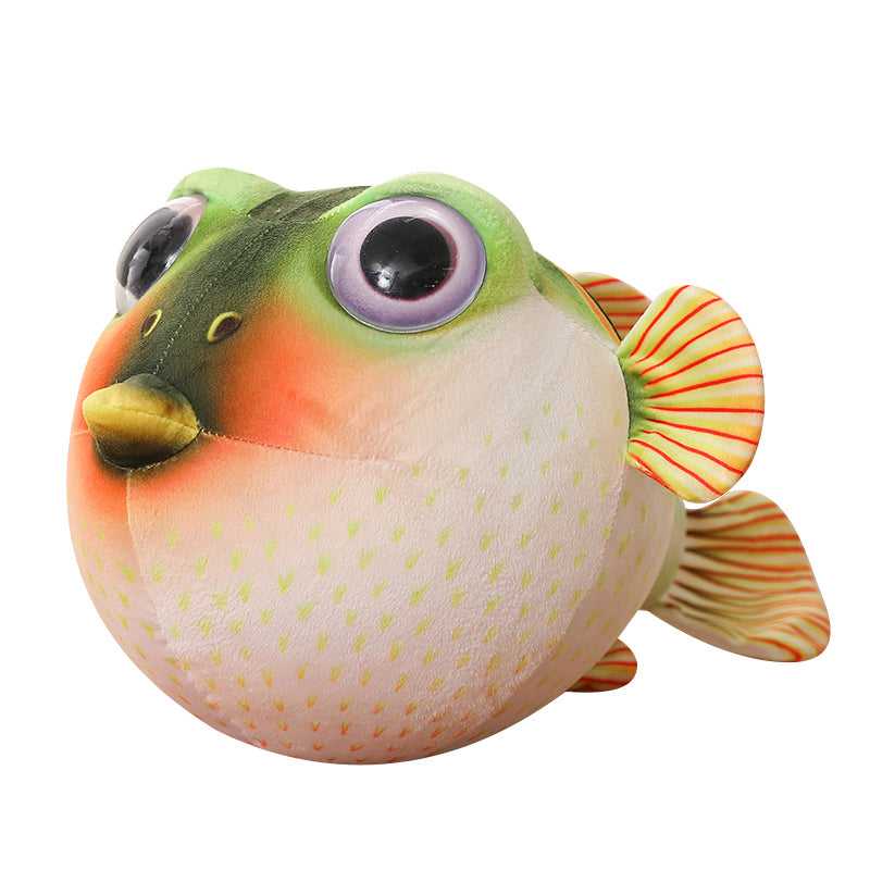 Simulated puffer fish stuffed animal（16.9 inches）