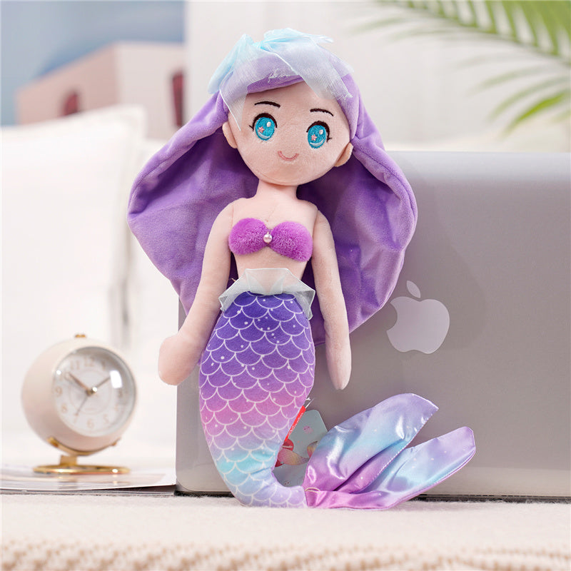 Mermaid Stuffed Animal, Soft Doll Plush Toy Birthday Children’s Day Christmas for Toddler Girls,15.8"