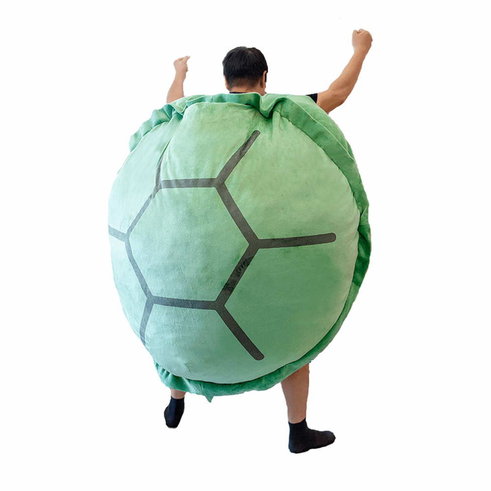 Wearable Turtle Shell, Turtle Plush Pillow, Cosplay Costume Turtle Shell Plush Pillow (Size: 39")