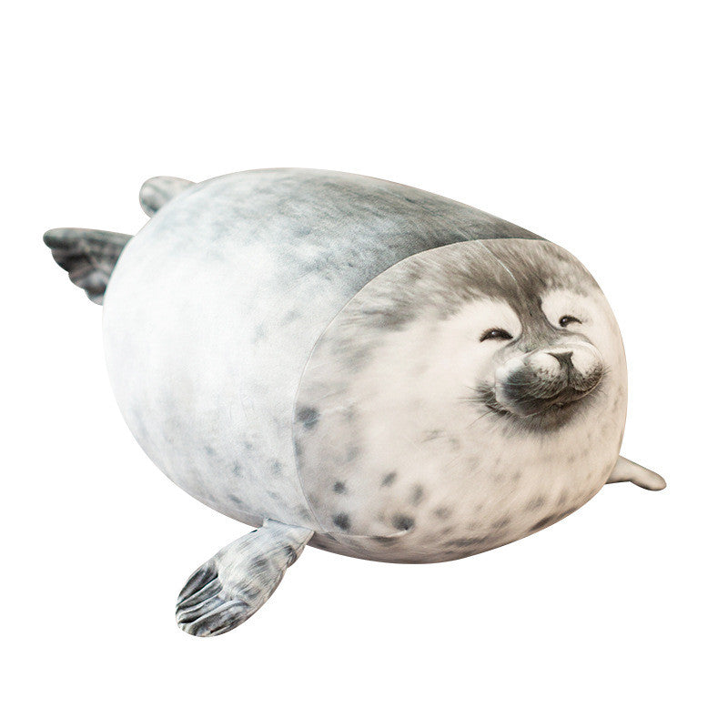 Cute Seal Pillow Realistic Cotton Stuffed Animal Plush Toy Ocean Plushies Animal Hugging Pillow Cushion,31.5 inches