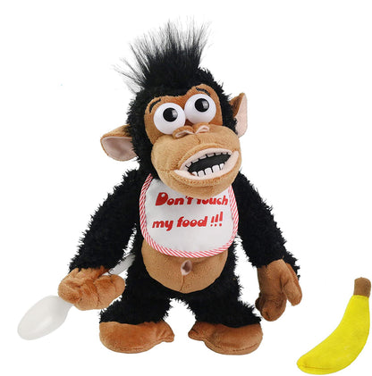 Naughty Crying Monkey Electric Plush Toy Don't take his Banana! Black, 11''