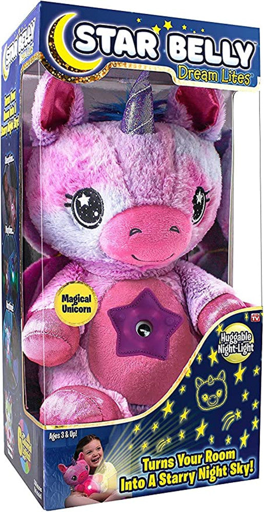 Stuffed Animal Night Light, Magical Pink and Purple Unicorn