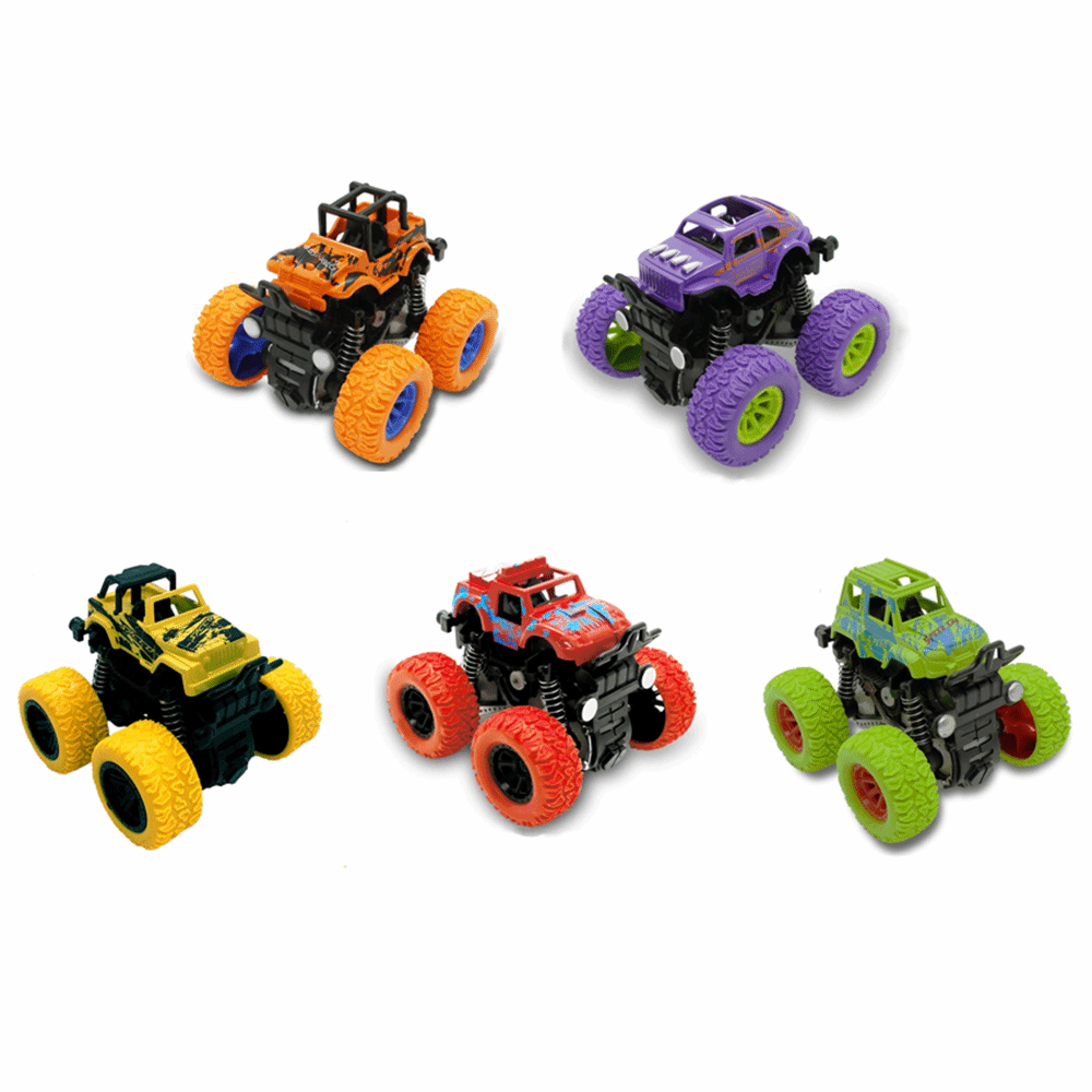 Mimibear Four-wheel drive, inertial drive, no battery, 5 colors in a box, 3.54*3.54*3.35 inches.